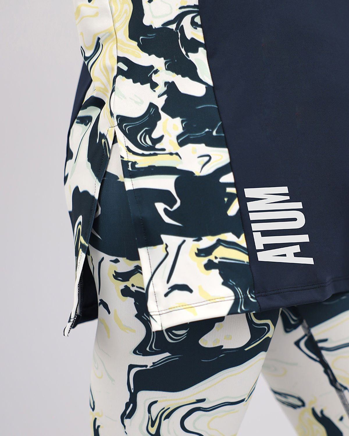 Women's Oversized Navy T-Shirt-Atum -256730