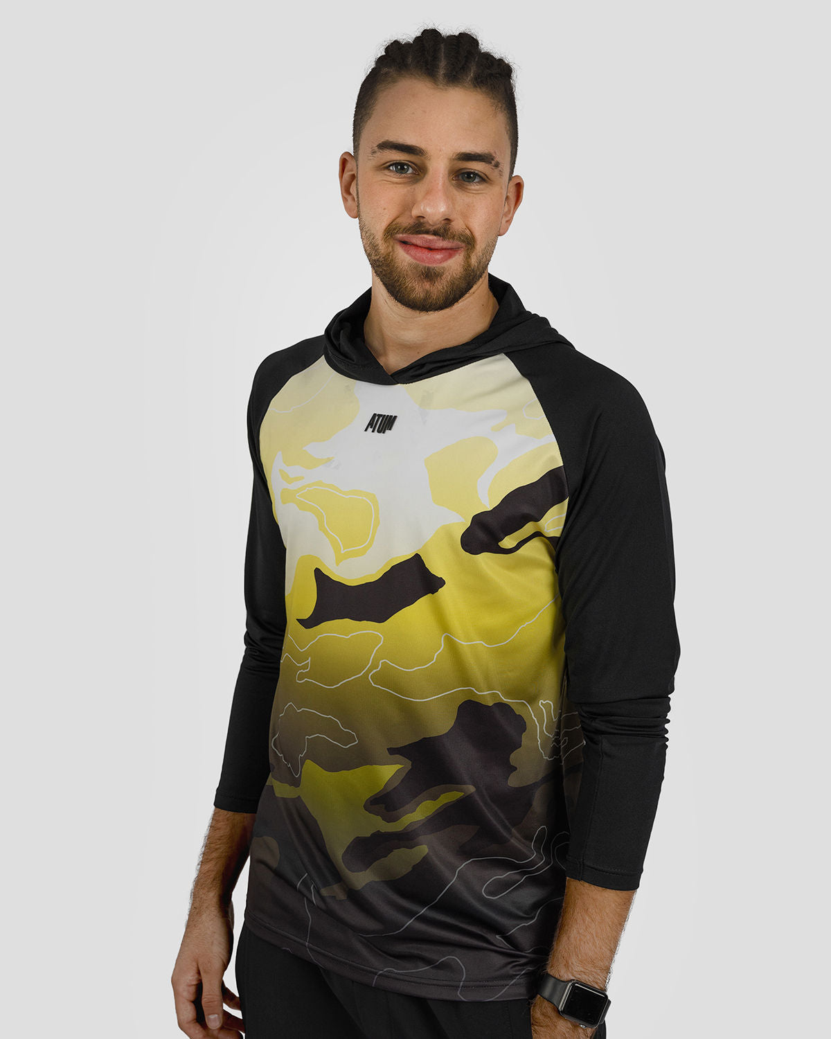 Training Long Sleeves Men's Yellow T-Shirt-Atum -47633567