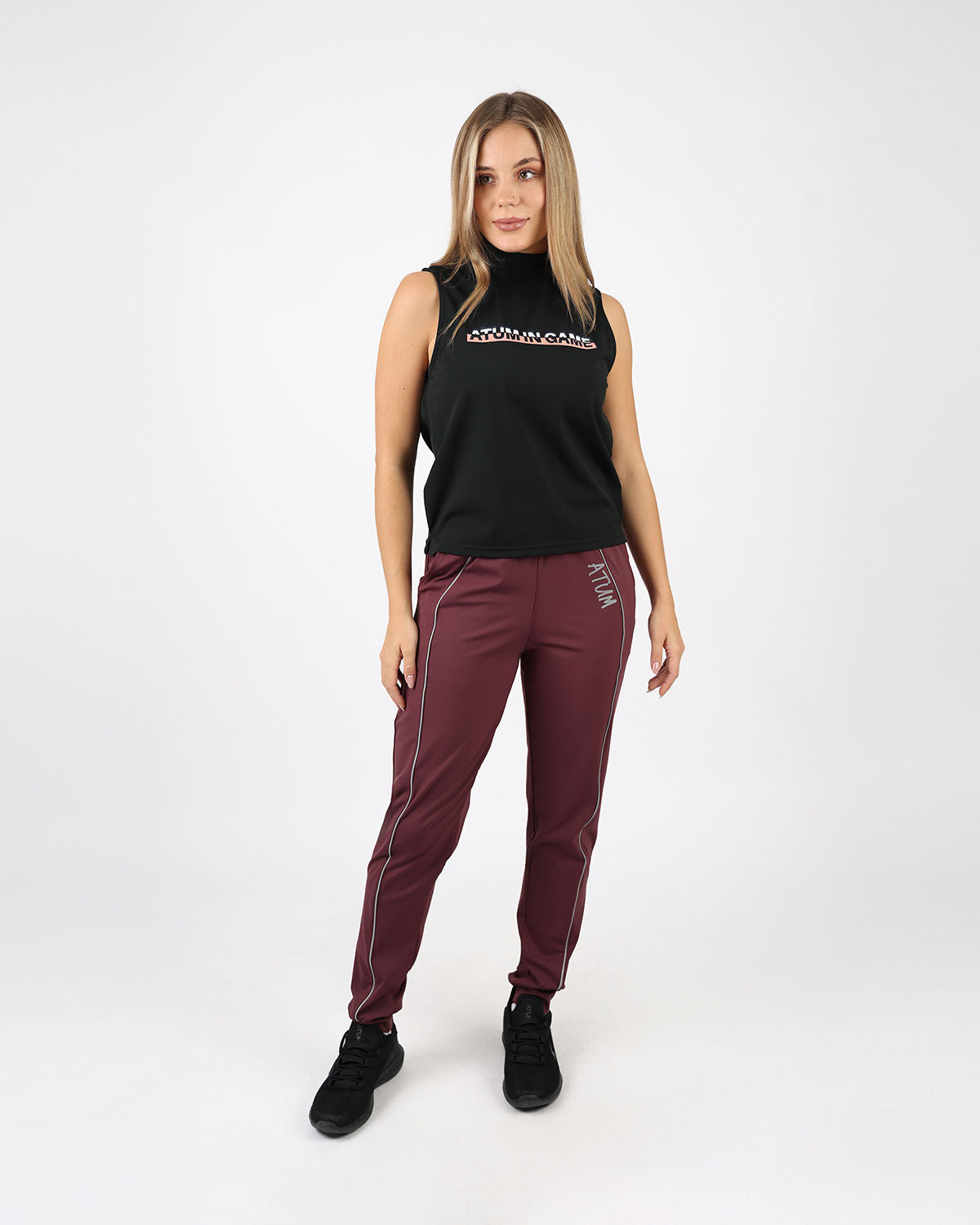 Relaxed Fit Burgundy Pants-Atum -72721515