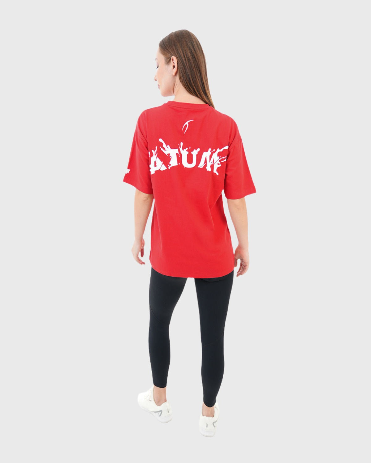 Oversized Splash Red T-Shirt-Atum -18786123