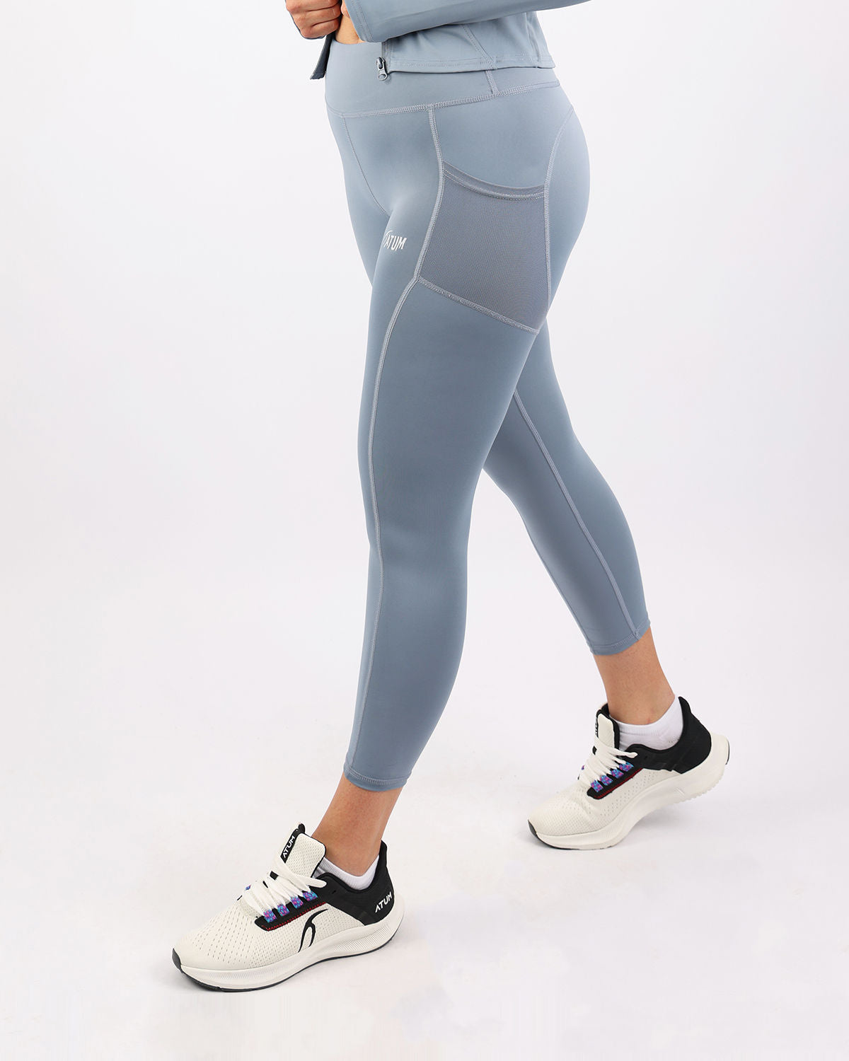 Pocket Flex Capri Blue Leggings-Atum -15265344
