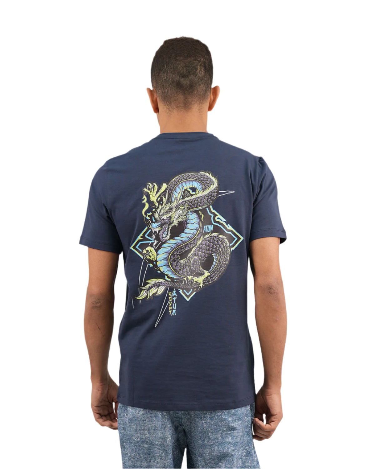 Dragon Strike Graphic Navy T-Shirt-Atum -60029778
