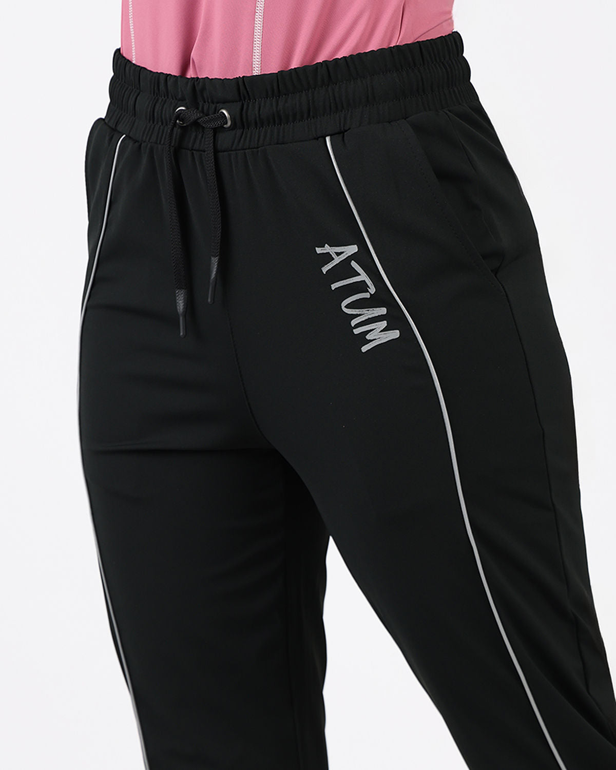 Relaxed Fit Black Pants-Atum -40280746