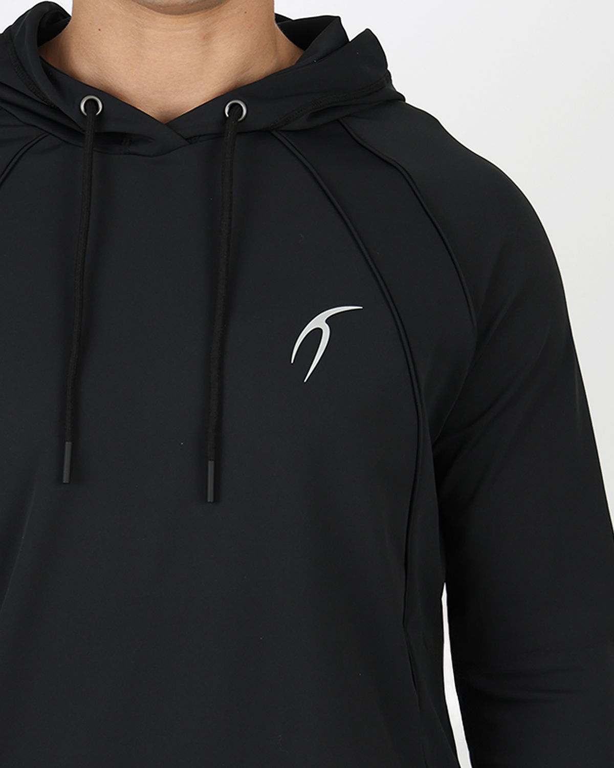 Long-Sleeve Training Black Hoodie-Atum -58864311