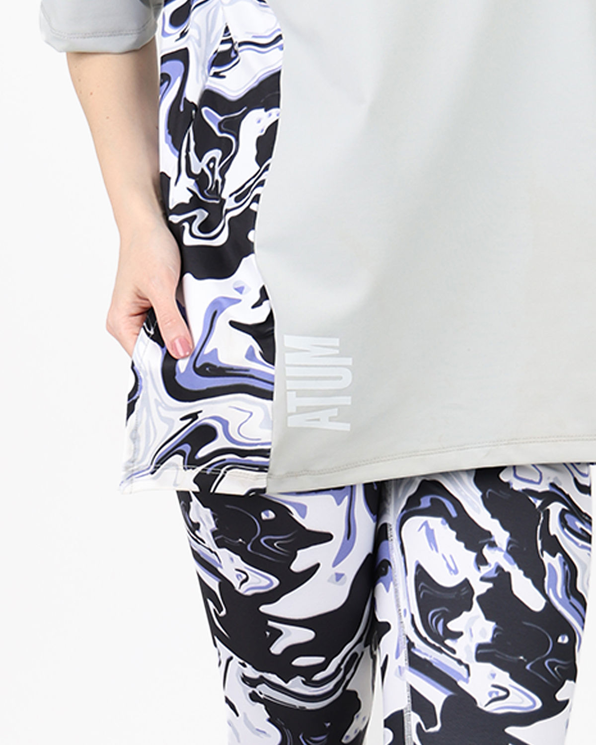 Women's Oversized Gray T-Shirt-Atum -72109839