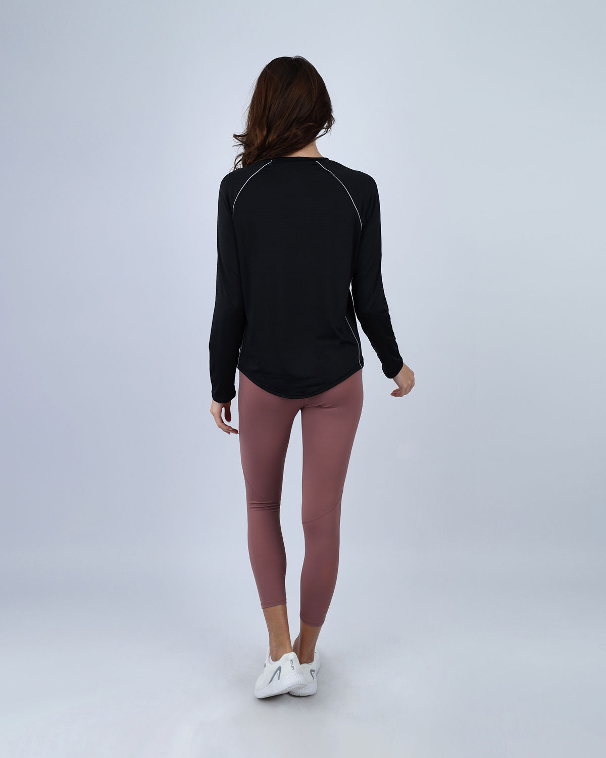 Slim Long Sleeve Black Top-Atum -1814398