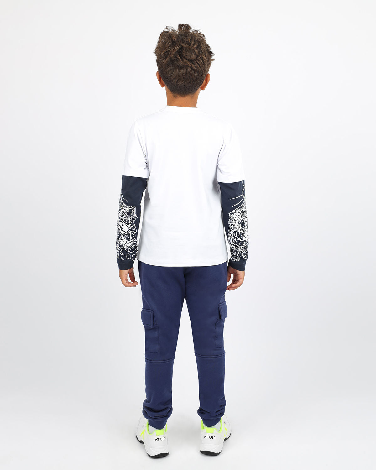 Cotton Boy's White T-Shirt-Atum -65483470