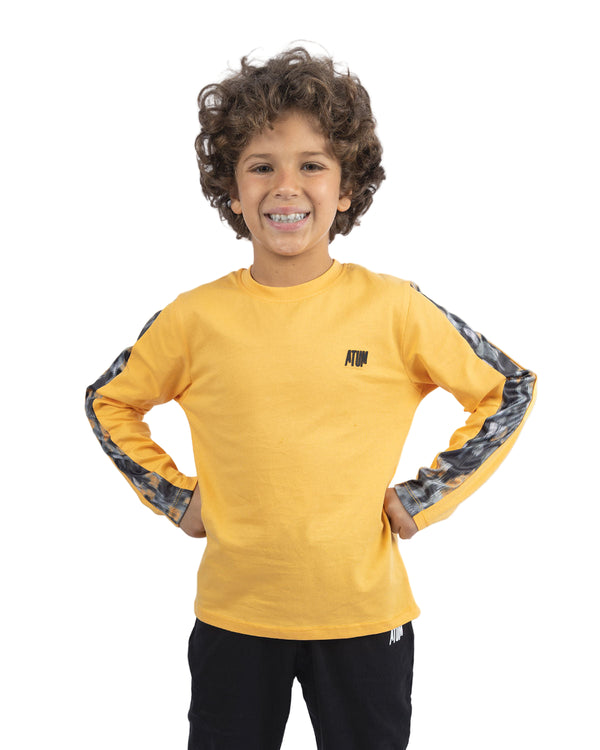 Long Sleeves Boy's Gold T-Shirt-Atum -2436884