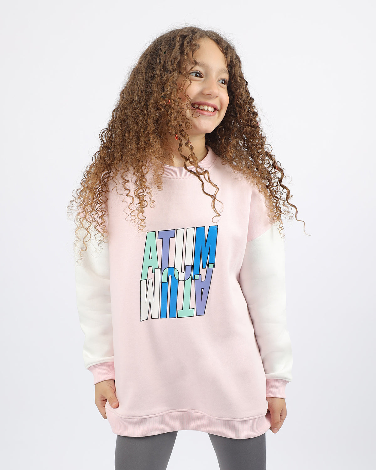 Girl's Pink Sweatshirt-Atum -92760484