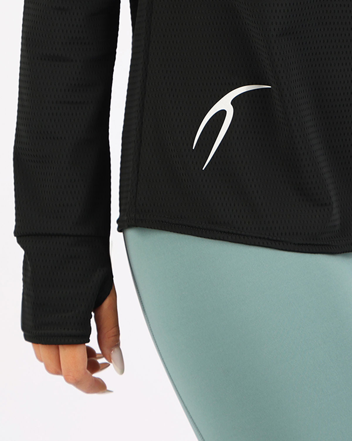 Long-Sleeve Training Black Top-Atum -84161874