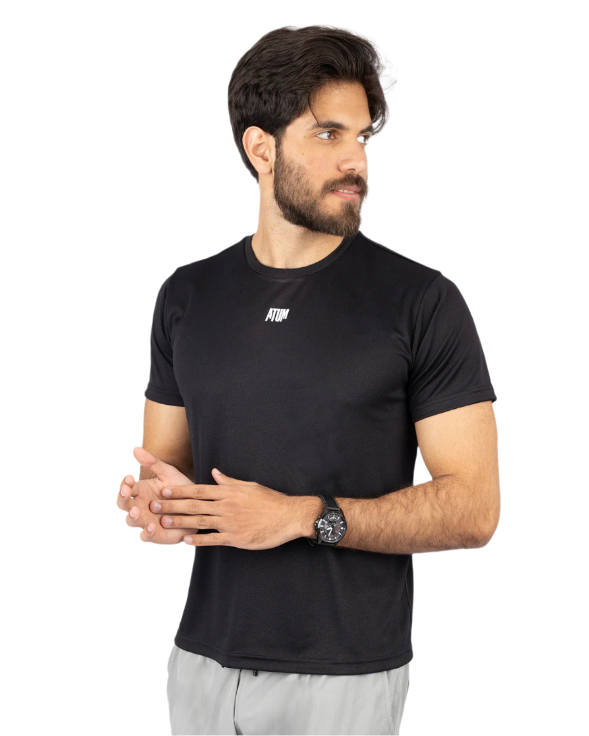 Squat Core Mesh Black T-Shirt-Atum -31079523