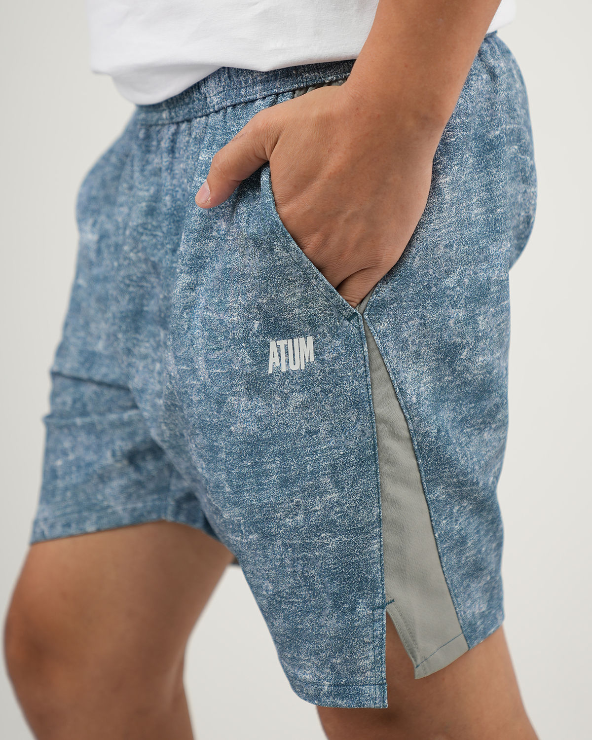 Printed Navy Training Short-Atum -52866770