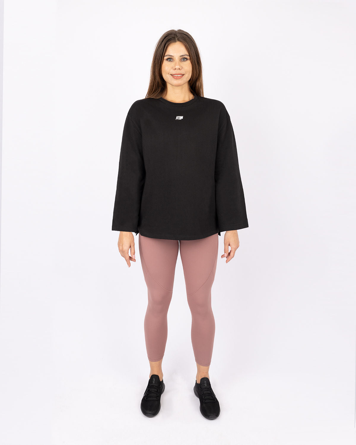 Elegance Oversize Black T-Shirt-Atum -88687575