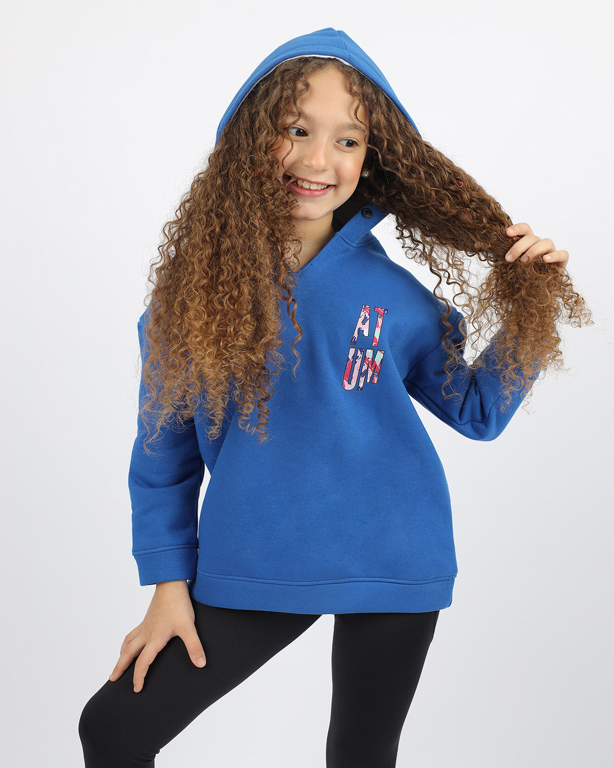 Oversized Girl's Blue Sweatshirt-Atum -74285800