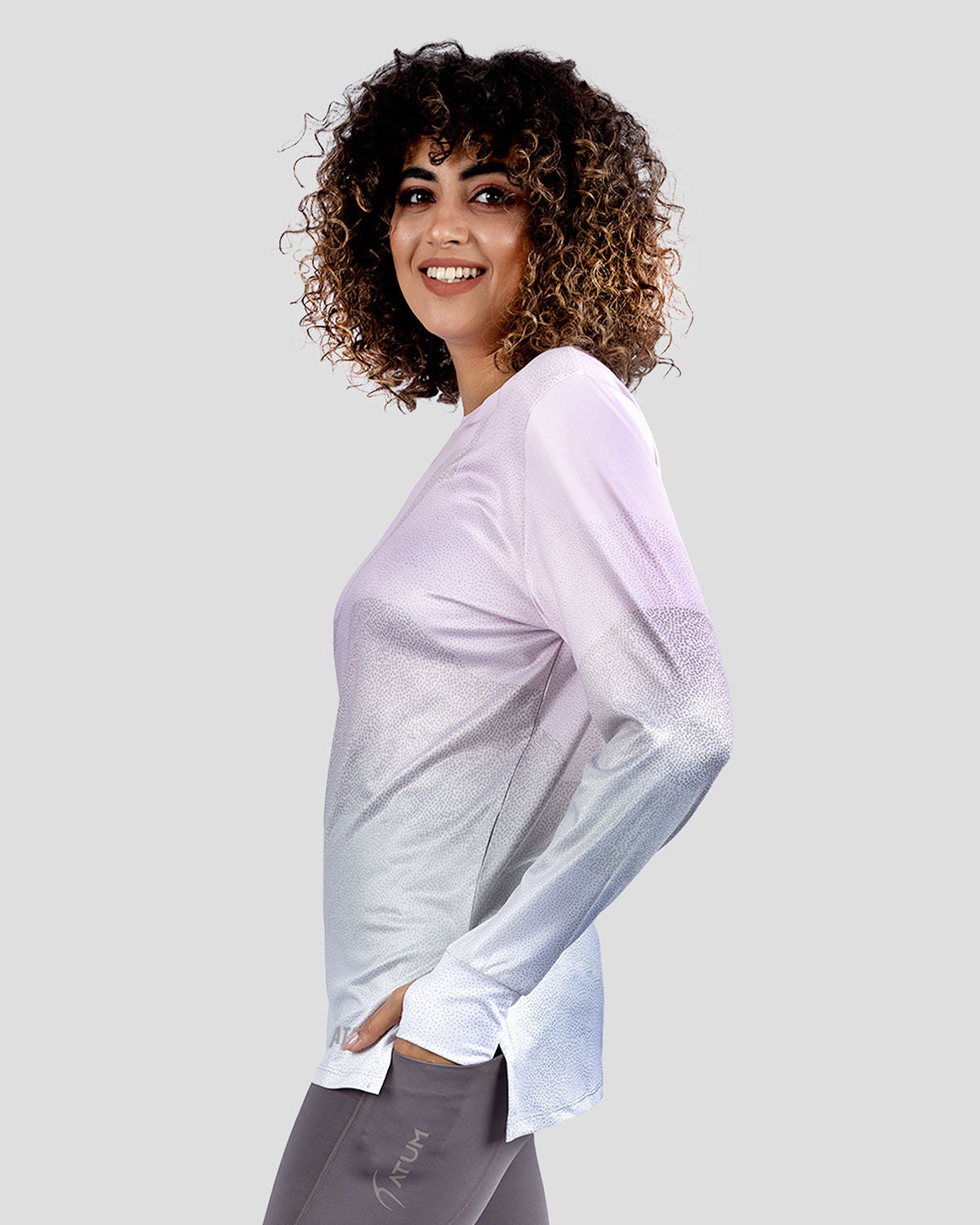 Women's Gradient Pink Top-Atum -64461287