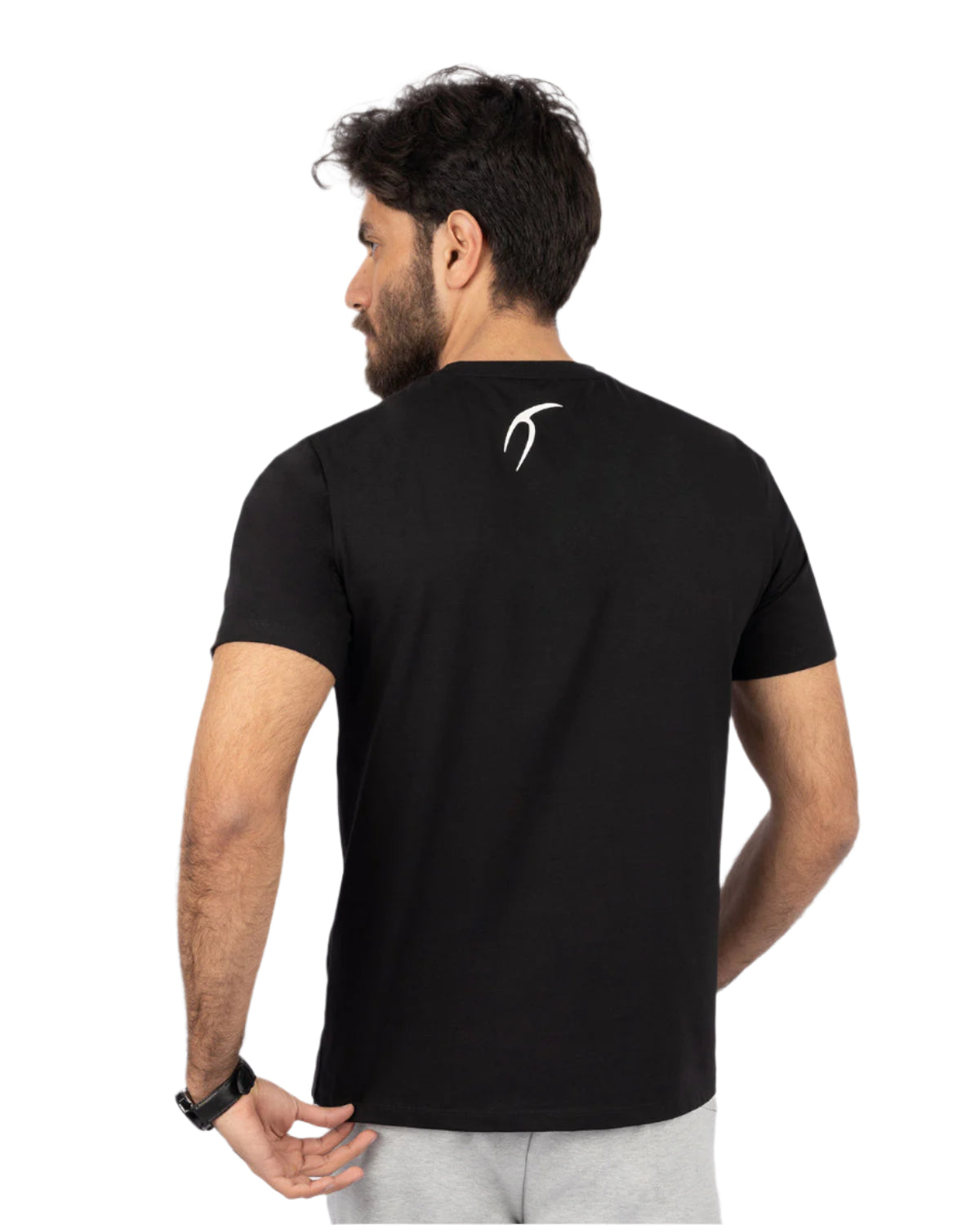 Basic Cotton Black T-Shirt-Atum -66002258