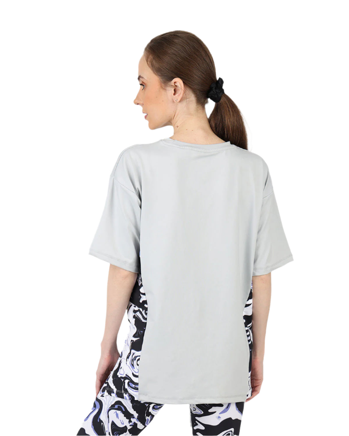 Women's Oversized Gray T-Shirt-Atum -19182628