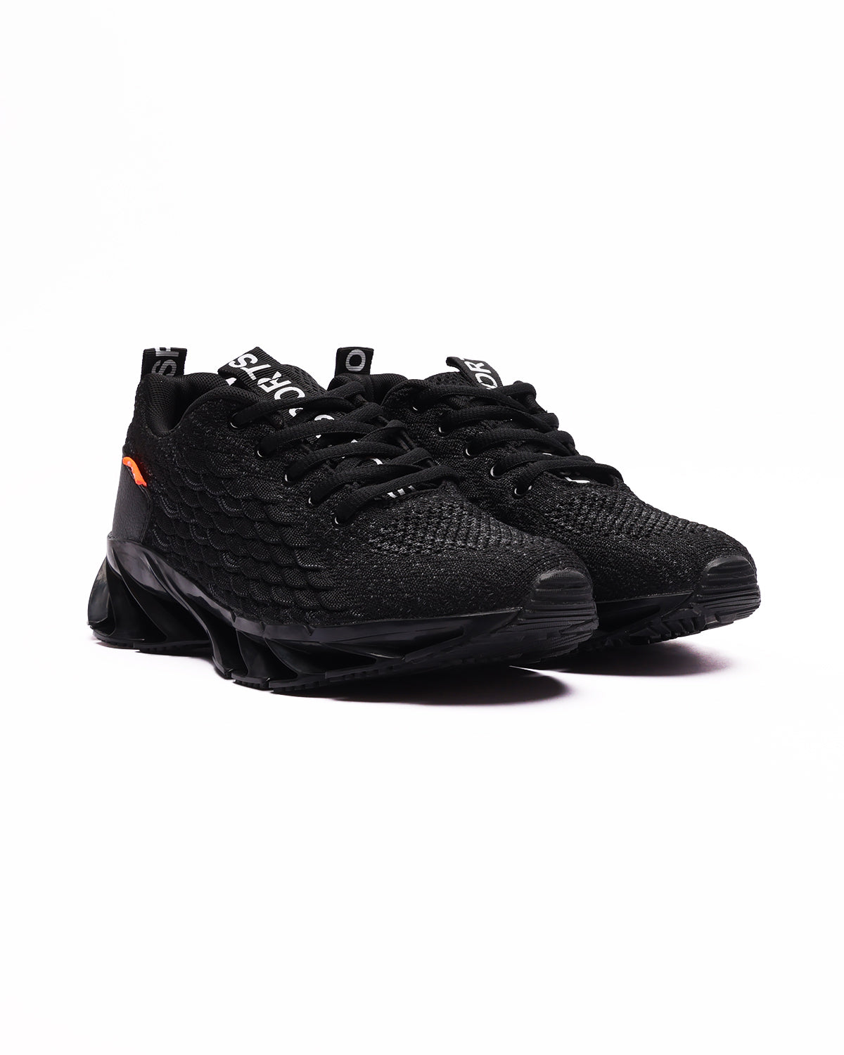 Velocity Vortex Black Running Shoes-Atum -10167344
