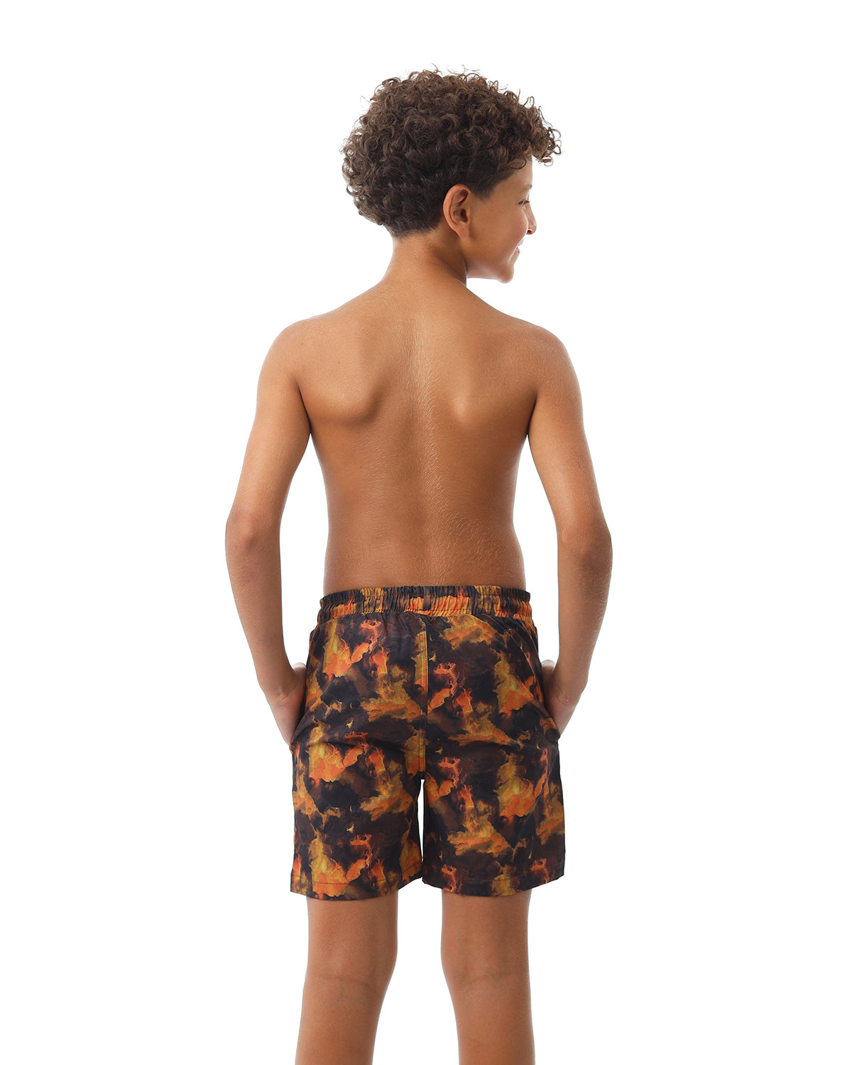 Horizon Boy's Orange Swim Short-Atum -66637463