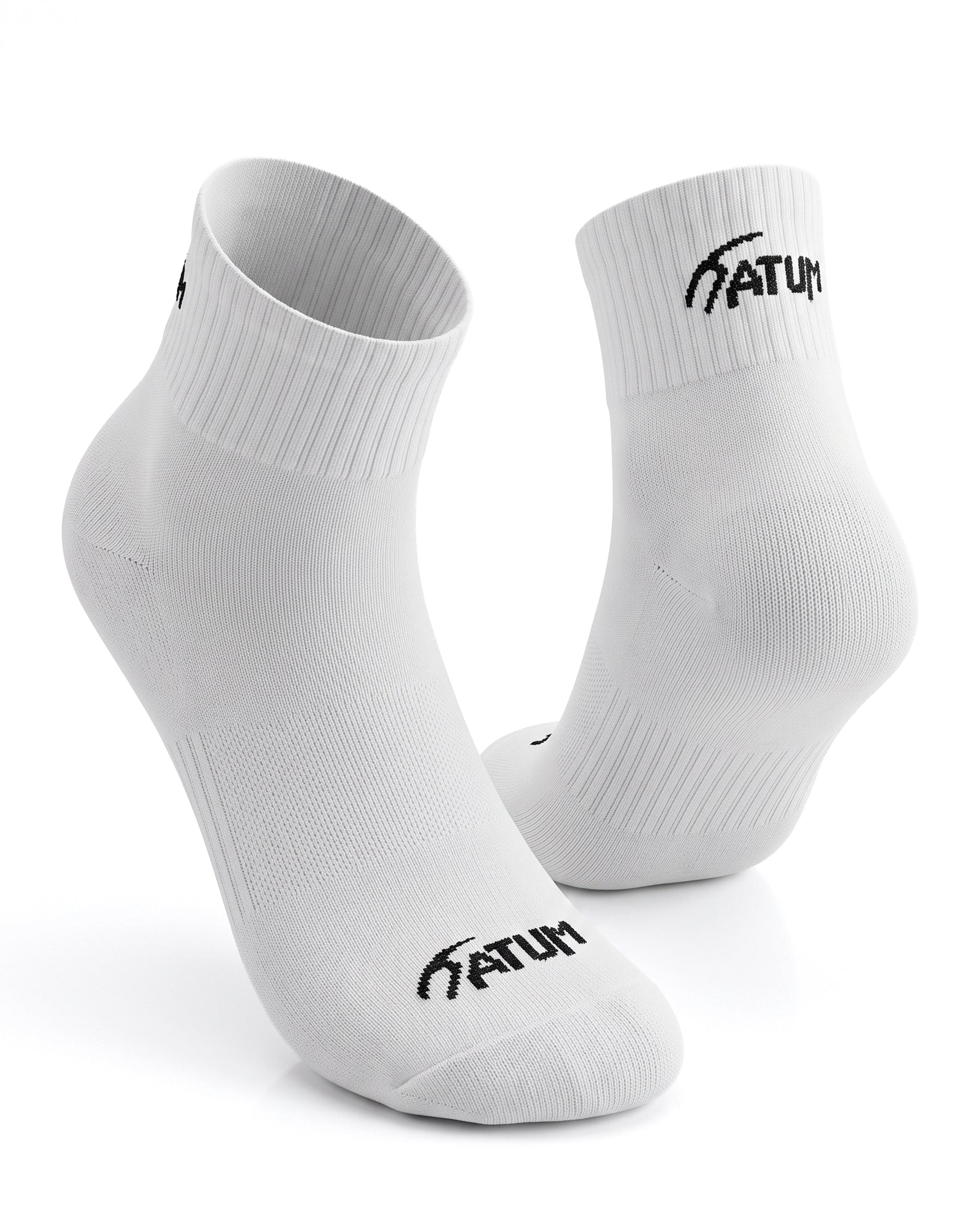 Unisex White Half Socks-Atum -73904303