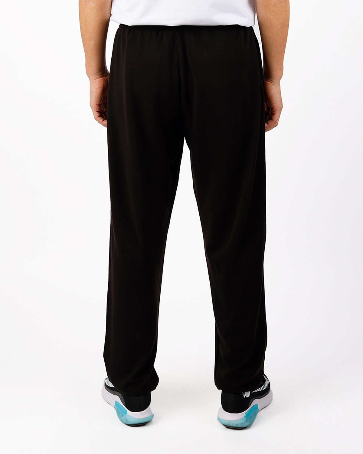 Relaxed Motion Unisex Black Pants-Atum -16771288