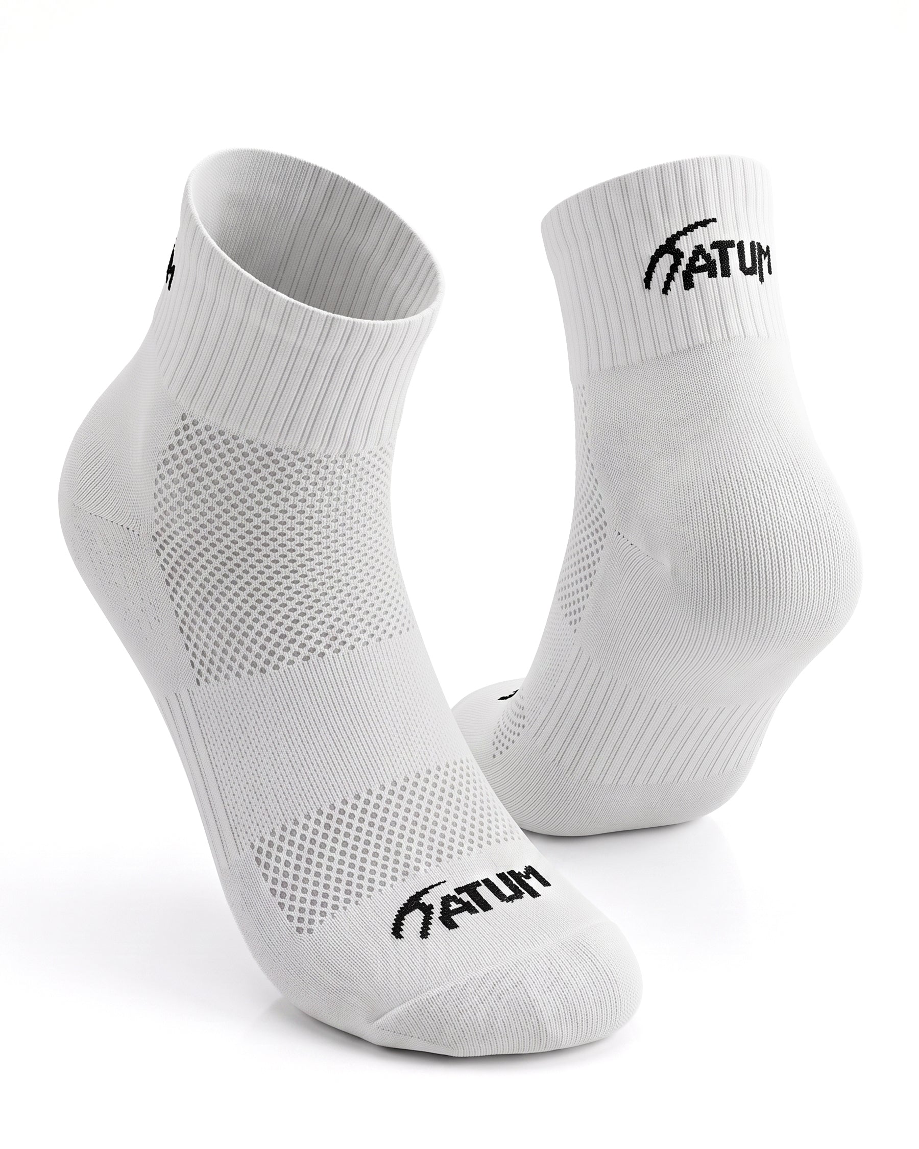 Unisex White Half Socks With Net-Atum -66190731