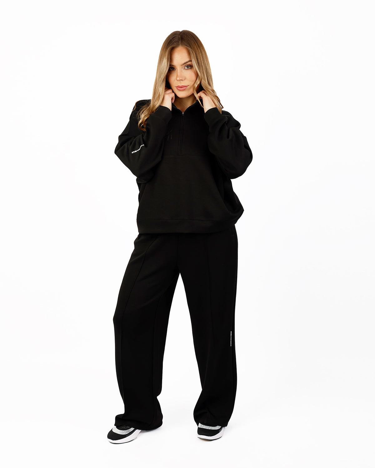 HalfZip Women's Black Tracksuit