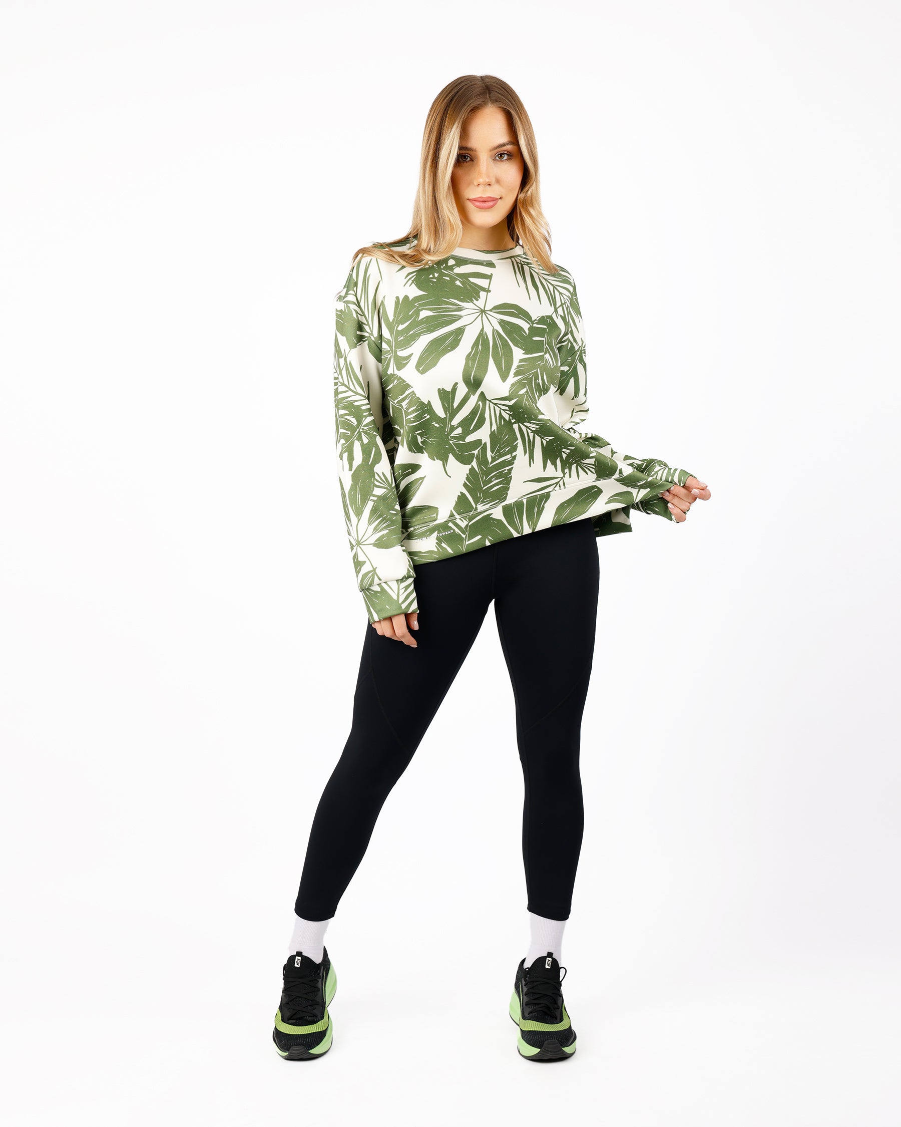 Modern Flora Green Top