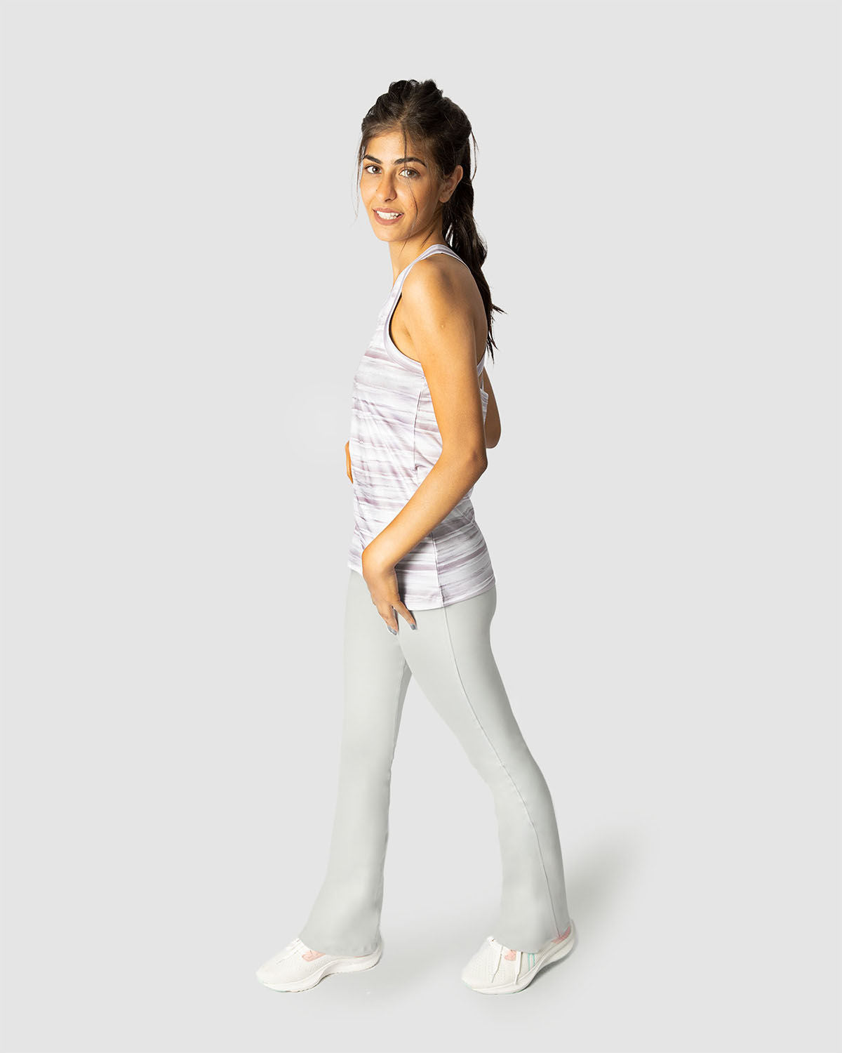 Women's Cross Back Rose Top-Atum -35763667