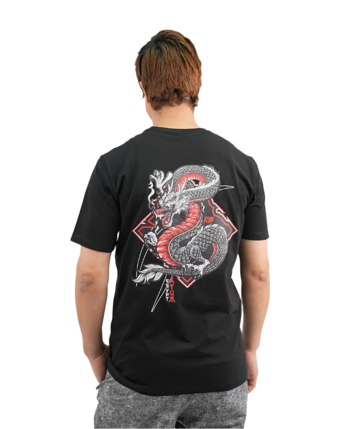Dragon Strike Graphic Black T-Shirt-Atum -44154992