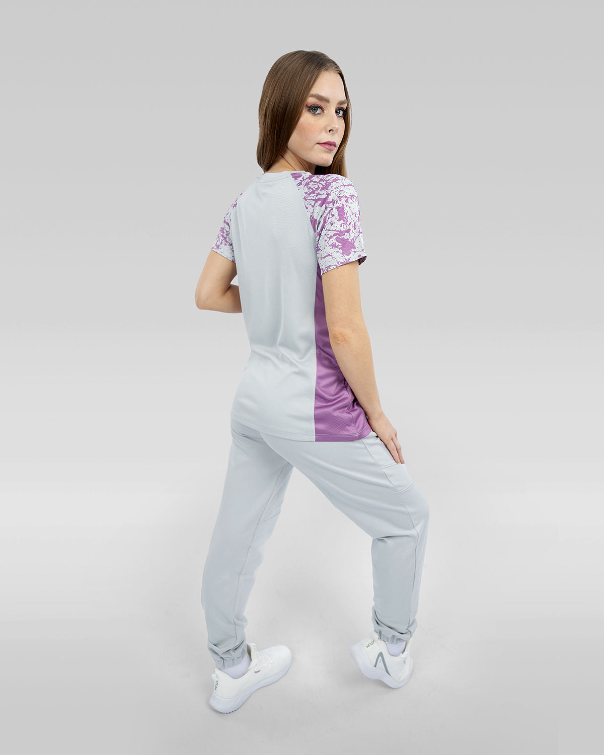 Women's Short Sleeves Gray T-Shirt-Atum -75578621