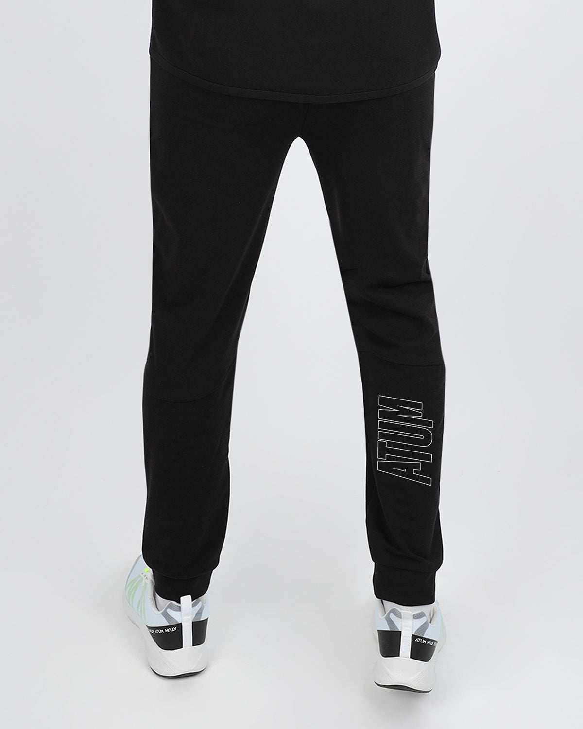 Back Logo Black Jogger Pants-Atum -86176904