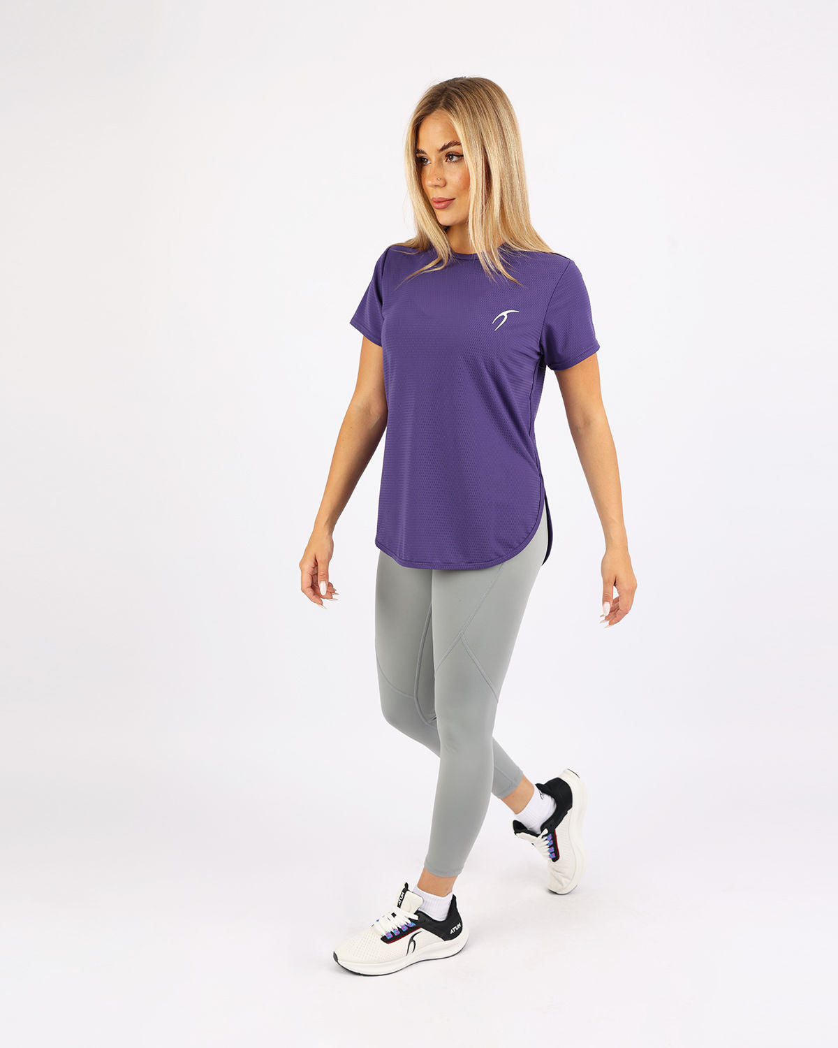 Short-Sleeve Breathable Purple Top-Atum -11426432