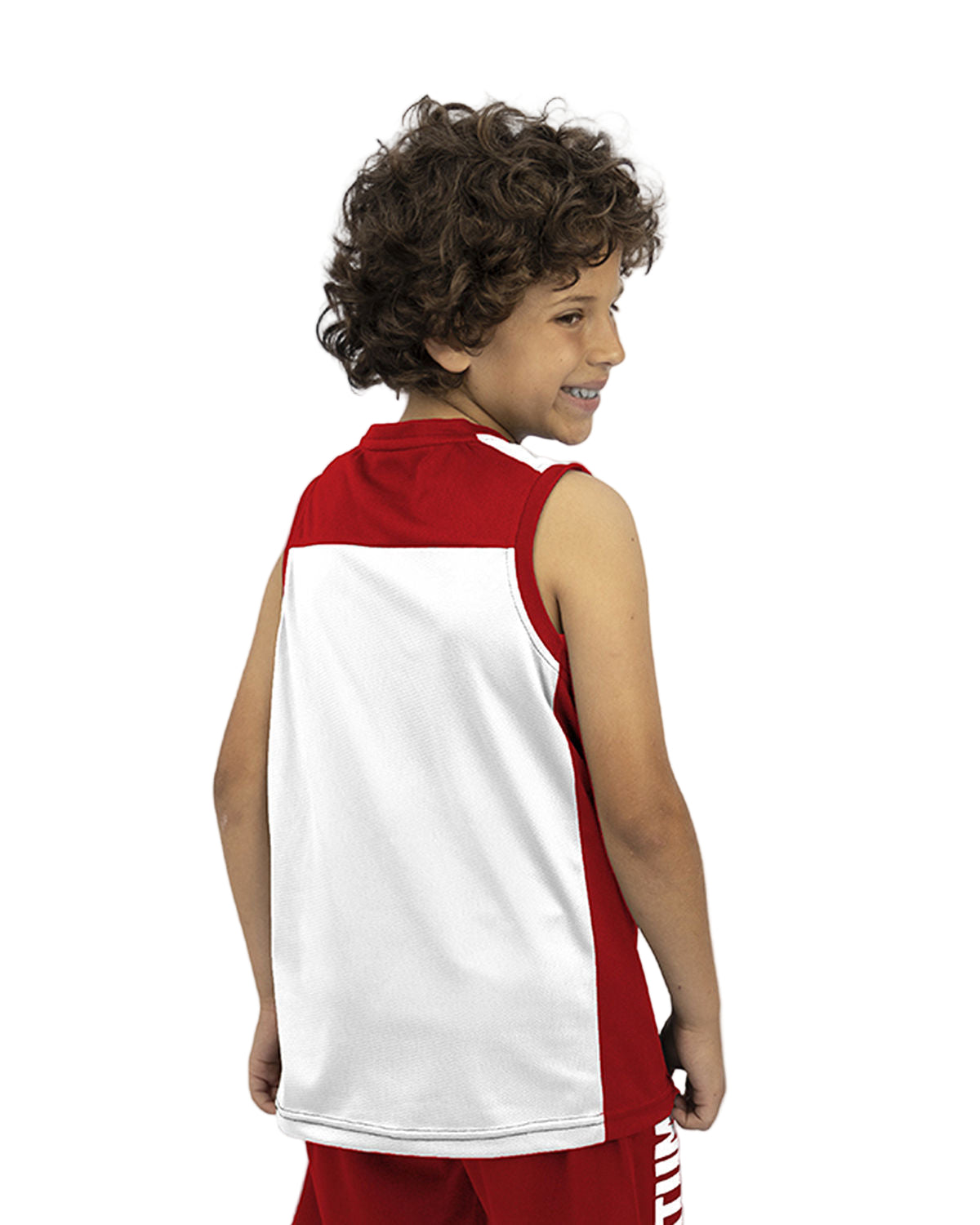 Basic Vneck Red Tank Top-Atum -38273040