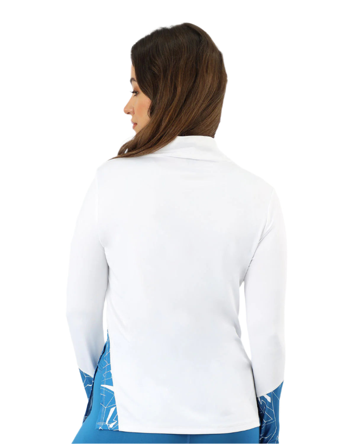 Women's Quarter Zip White Top-Atum -89733761
