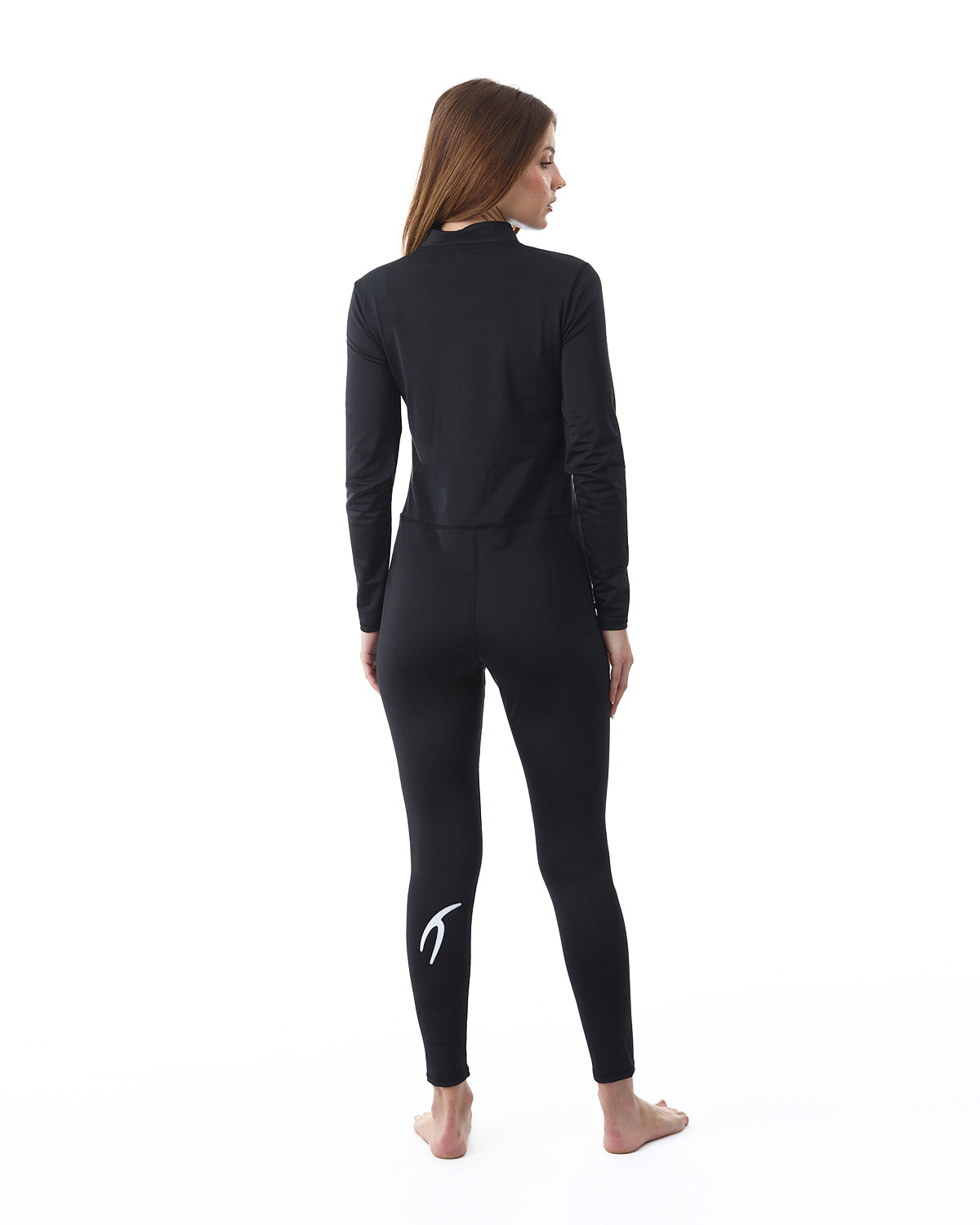 Basic Full Body Black Swimsuit-Atum -91417222