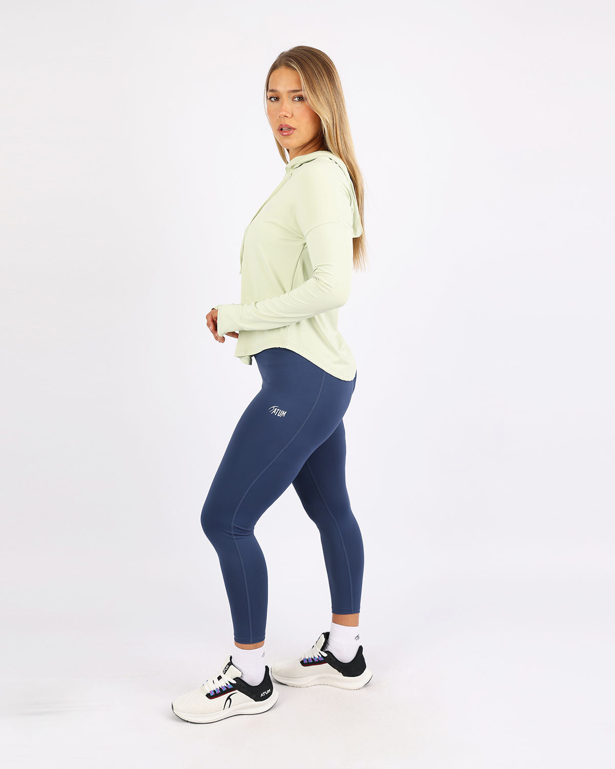 Long Slevess Women's Green Hoodie-Atum -58973397