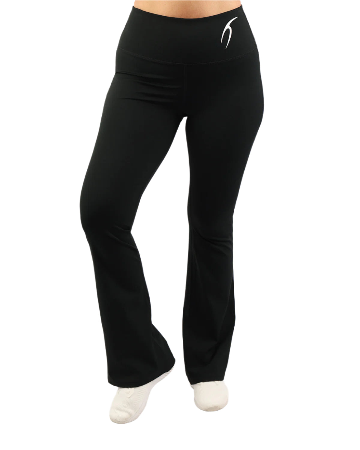 High-Rise Wide Leg Black Leggings-Atum -14118294