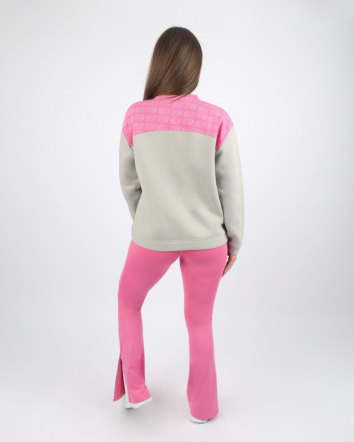 Slit Yoga Pink Leggings-Atum -95069976