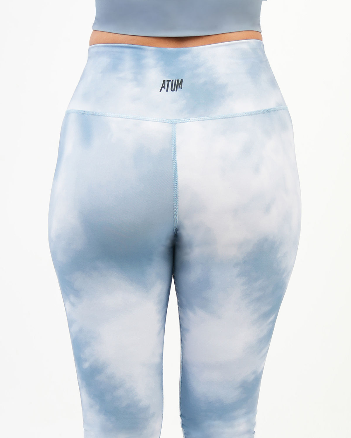 Yoga Printed Blue Leggings-Atum -49846026