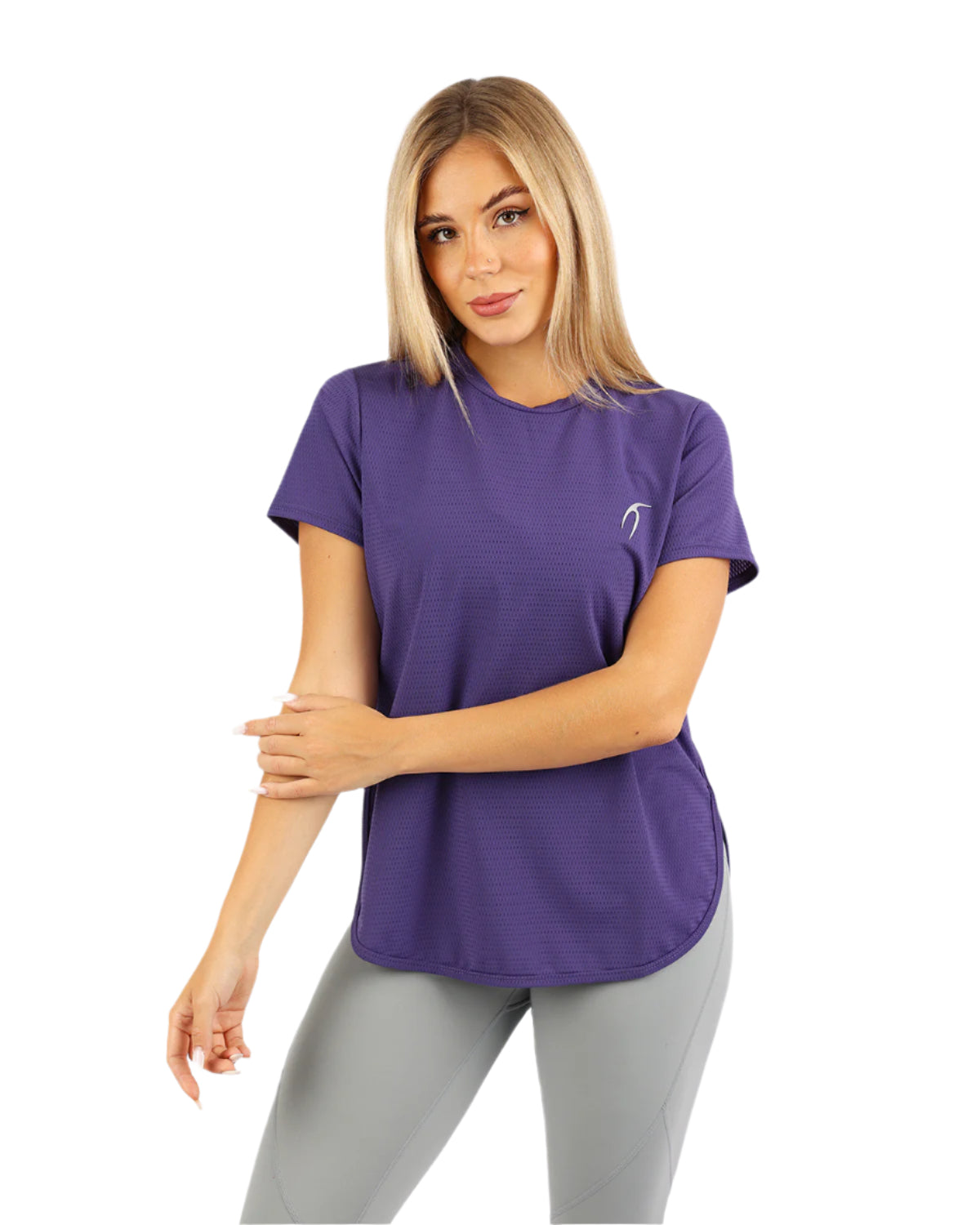 Short-Sleeve Breathable Purple Top-Atum -47545432