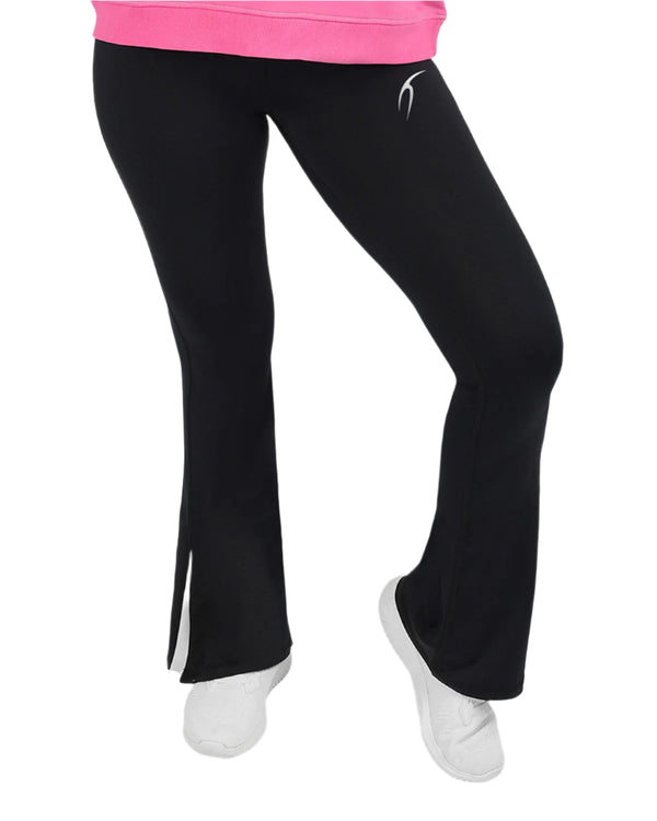 Slit Yoga Black Leggings-Atum -12538187