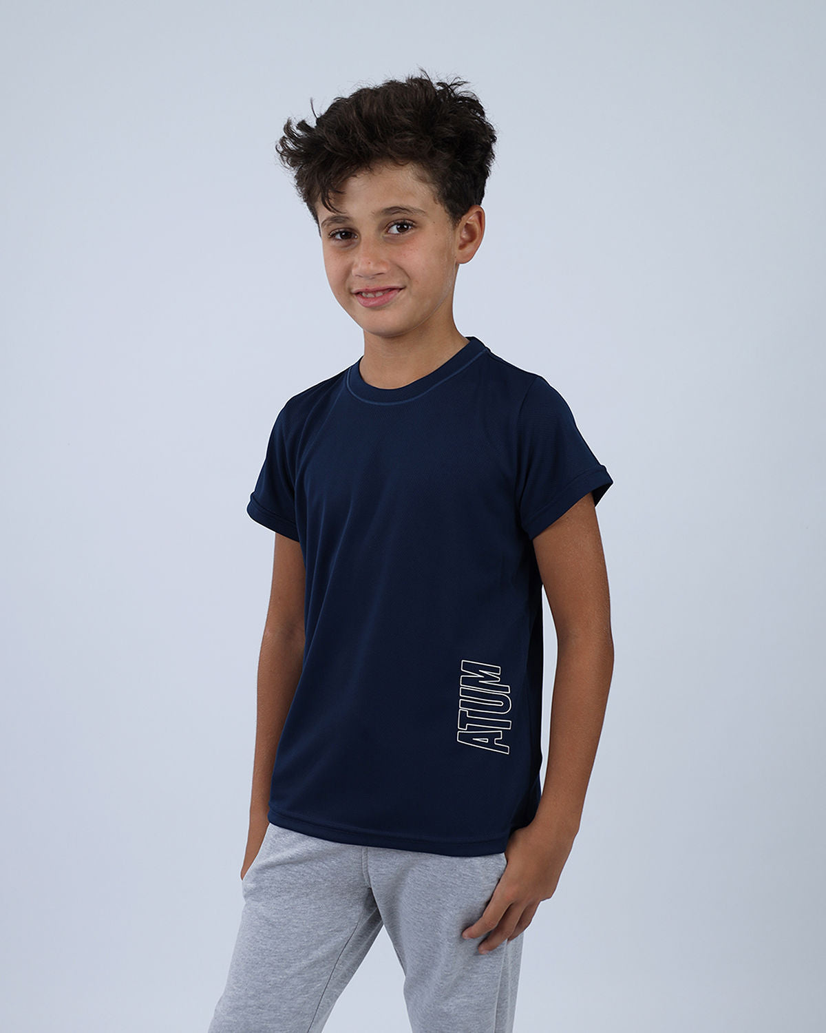 Dri-Fit Boys Basic Blue T-Shirt-Atum -81736506