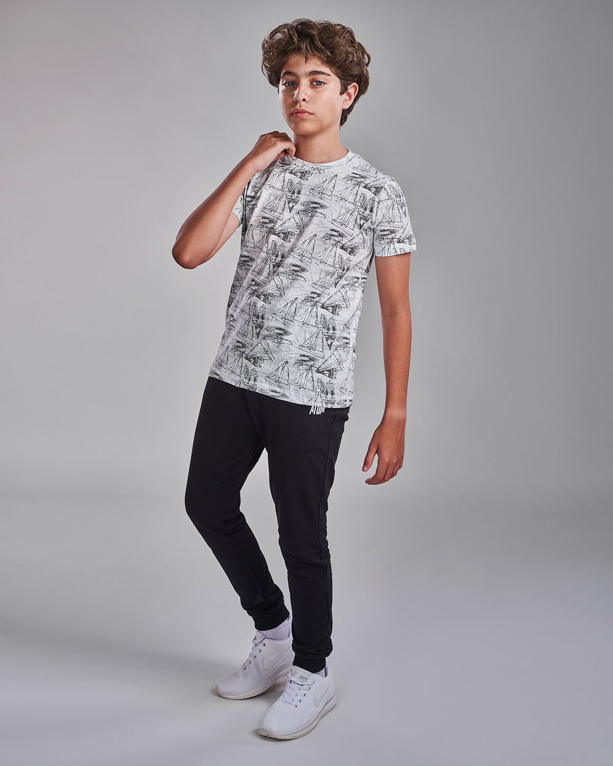 Sailor Mystery Boy's Black T-Shirt
