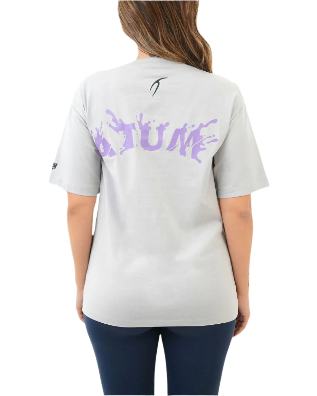 Oversized Splash Gray T-Shirt-Atum -25694941