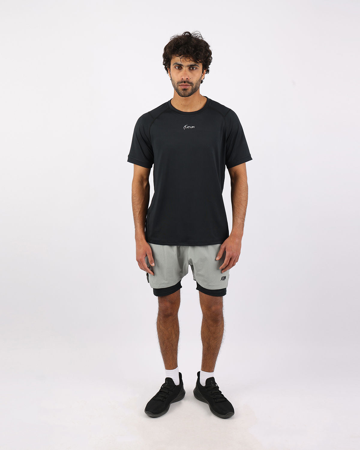 Energy Flow Men's Black T-Shirt-Atum -3682043