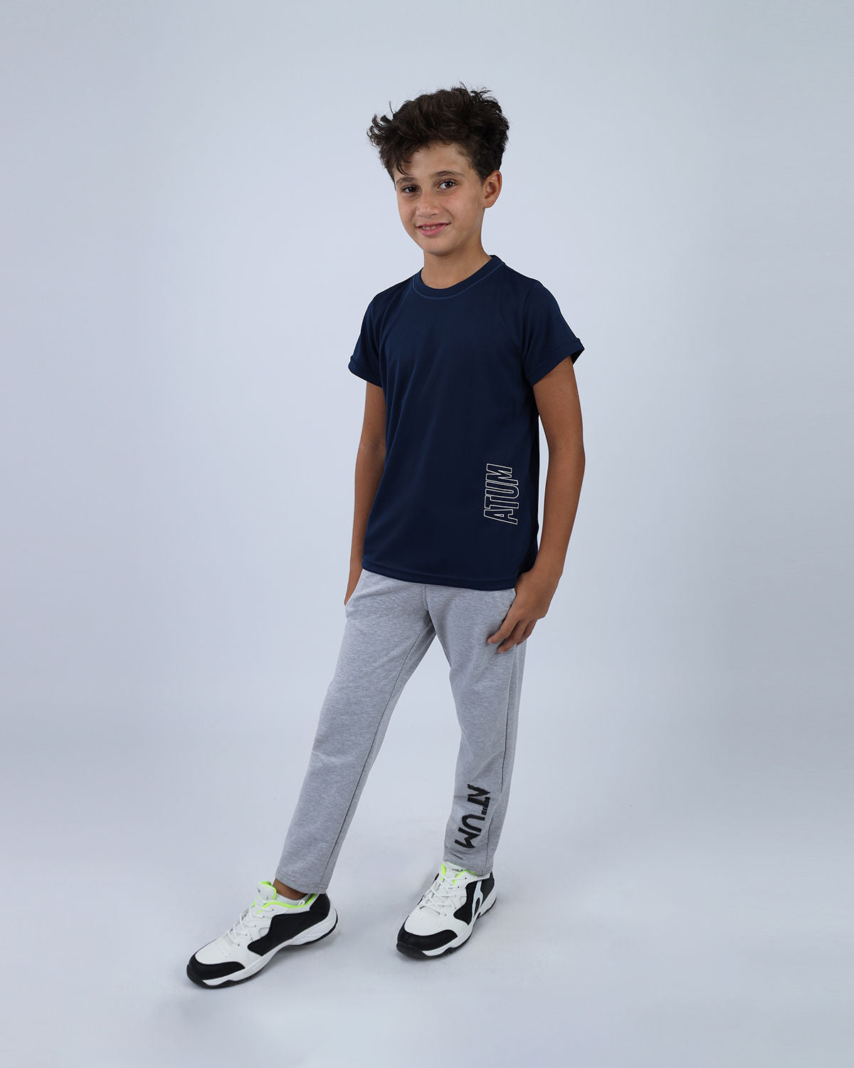Dri-Fit Boys Basic Blue T-Shirt-Atum -27220066