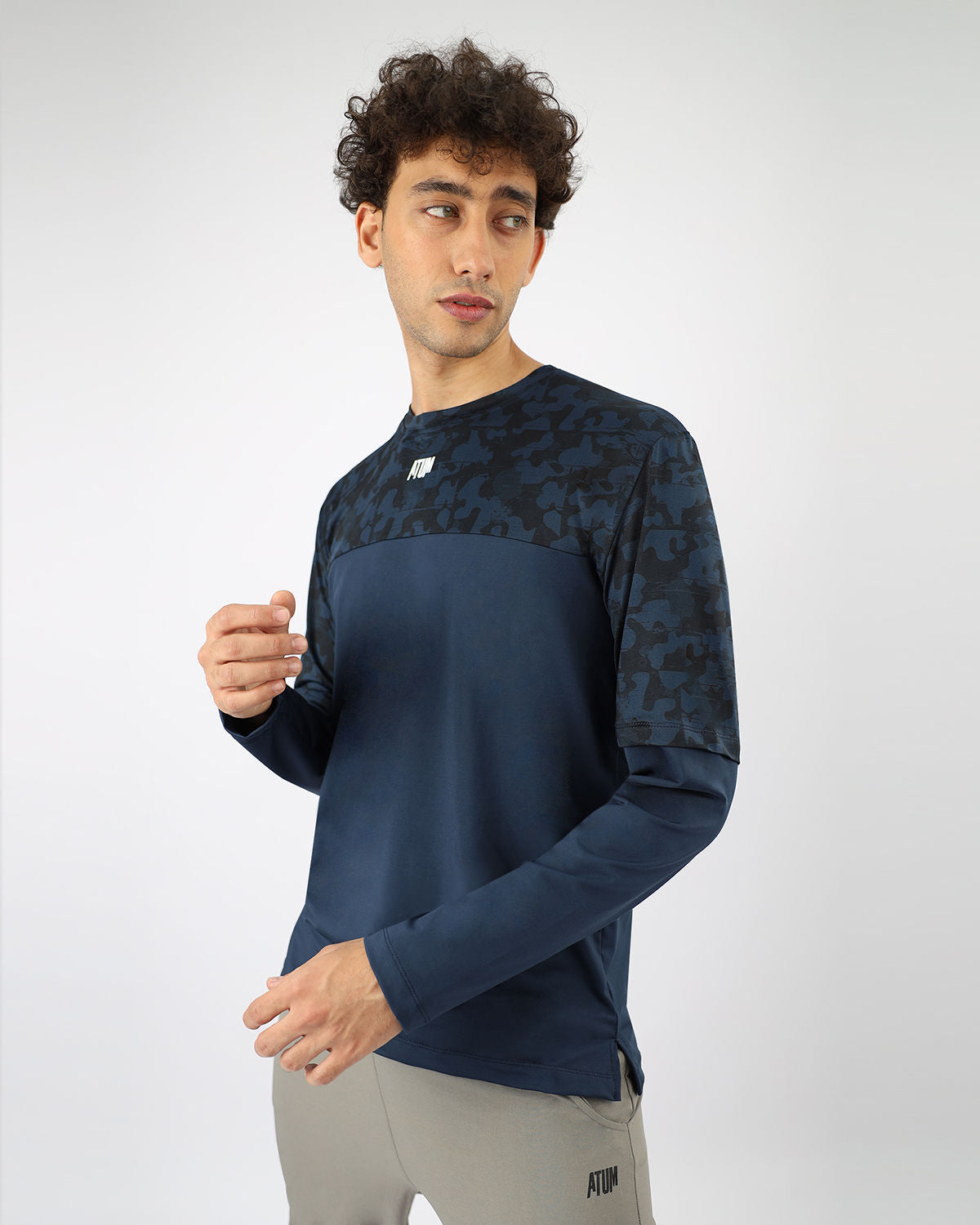 Men's Fitness Navy Top-Atum -58815808