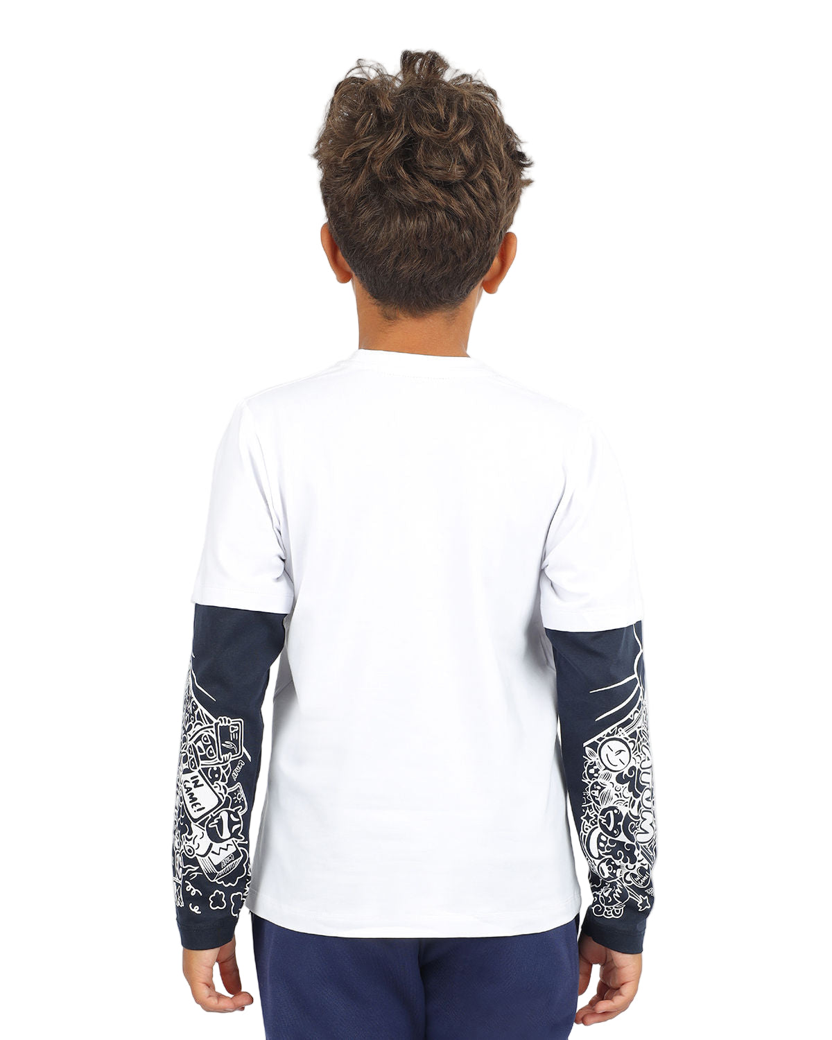 Cotton Boy's White T-Shirt-Atum -43733160