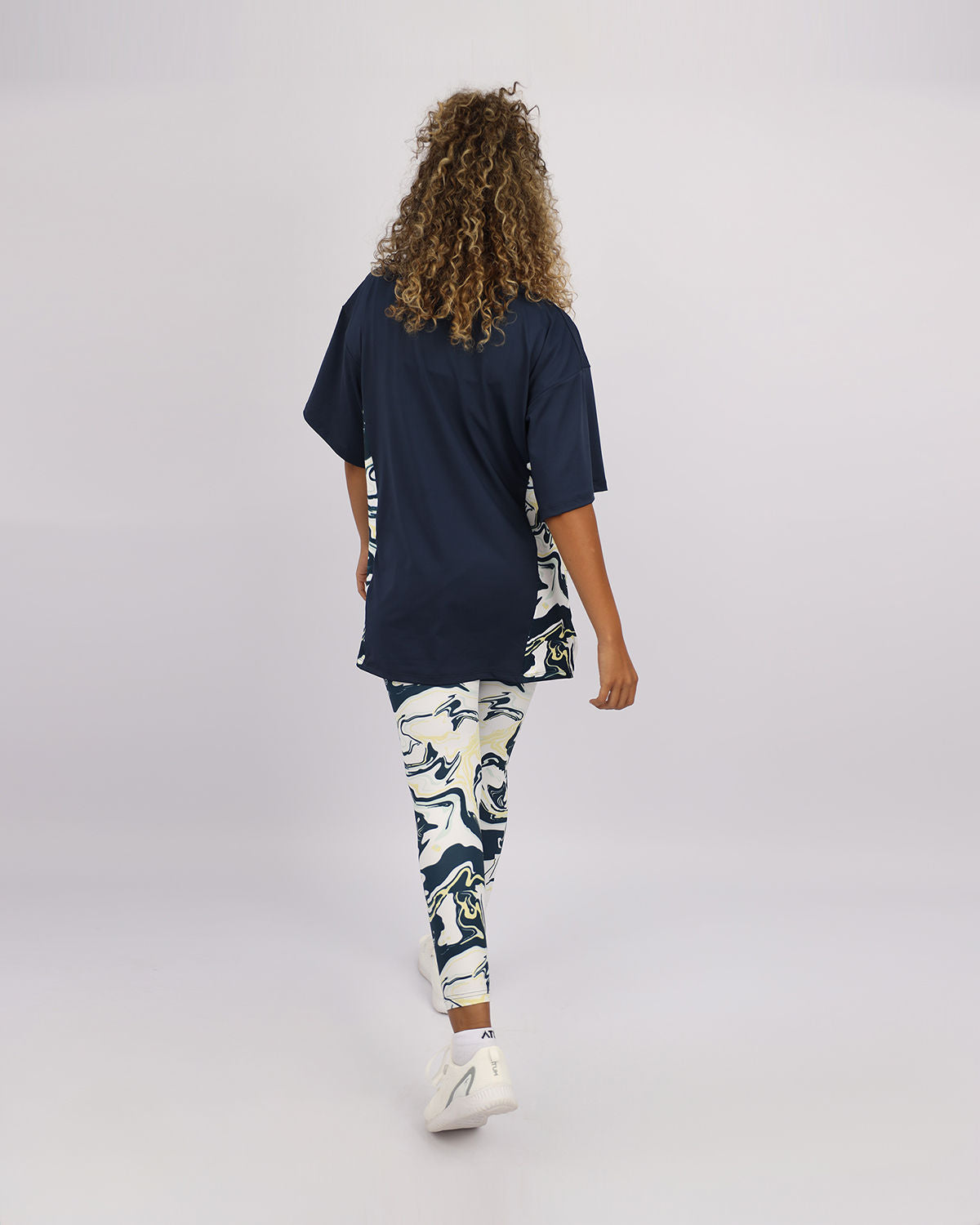 Women's Oversized Navy T-Shirt-Atum -20196937